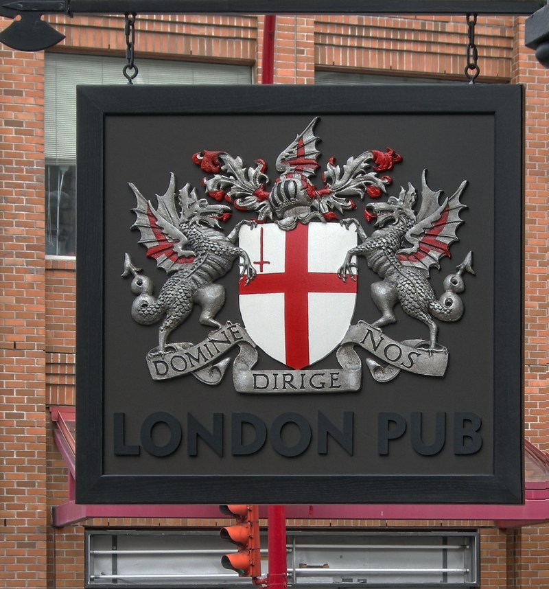 London Pub CNC Engraved Signs Vancouver Georgia-St
