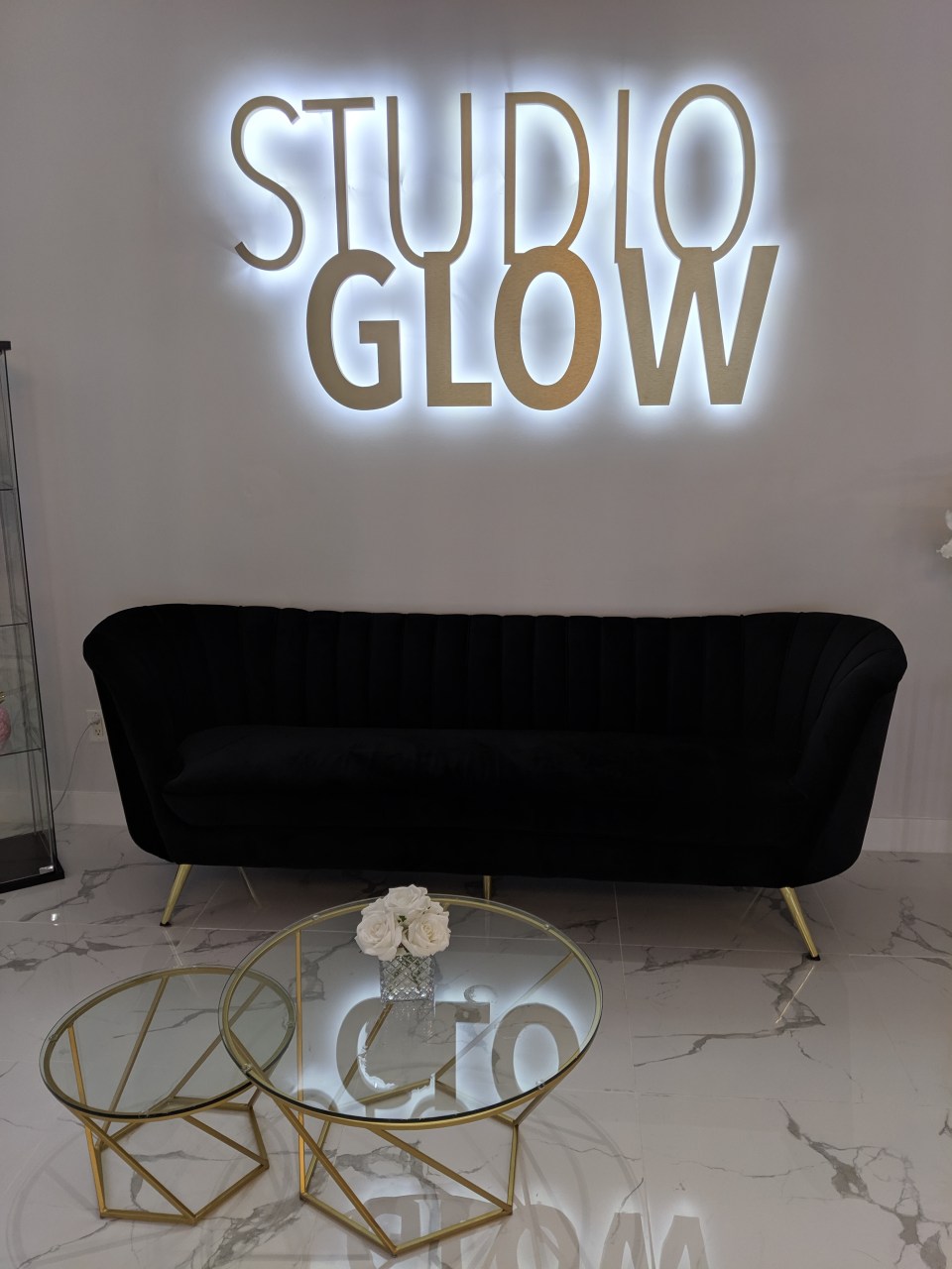 custom halolit brushed gold illuminated signage vancouver